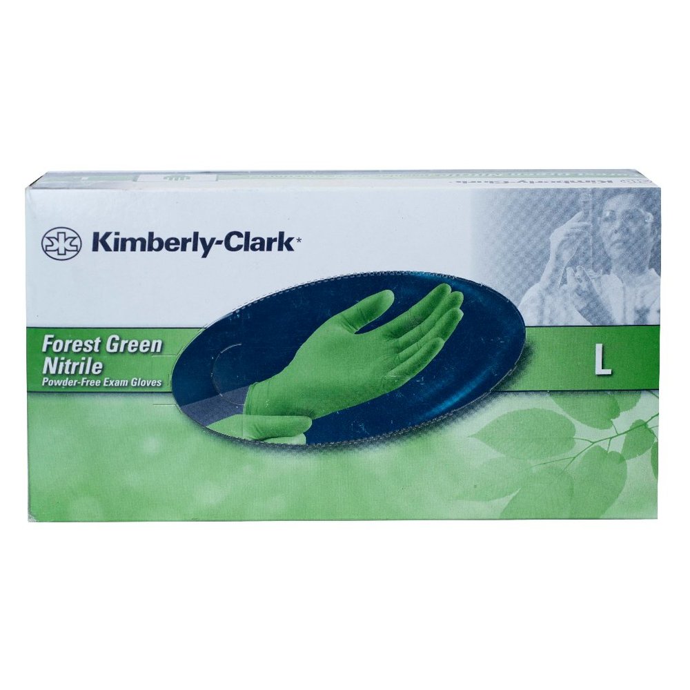 Kimberly Clark Forest Green Nitrile Examination Gloves (200 Gloves/Box)